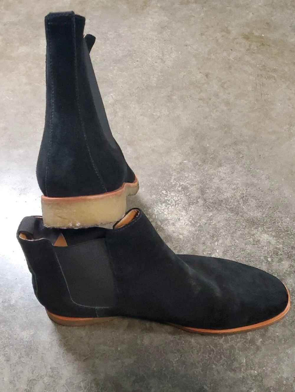 New Republic, Mark McNairy Houston Black Suede Boots with Crepe Sole Men Size 13